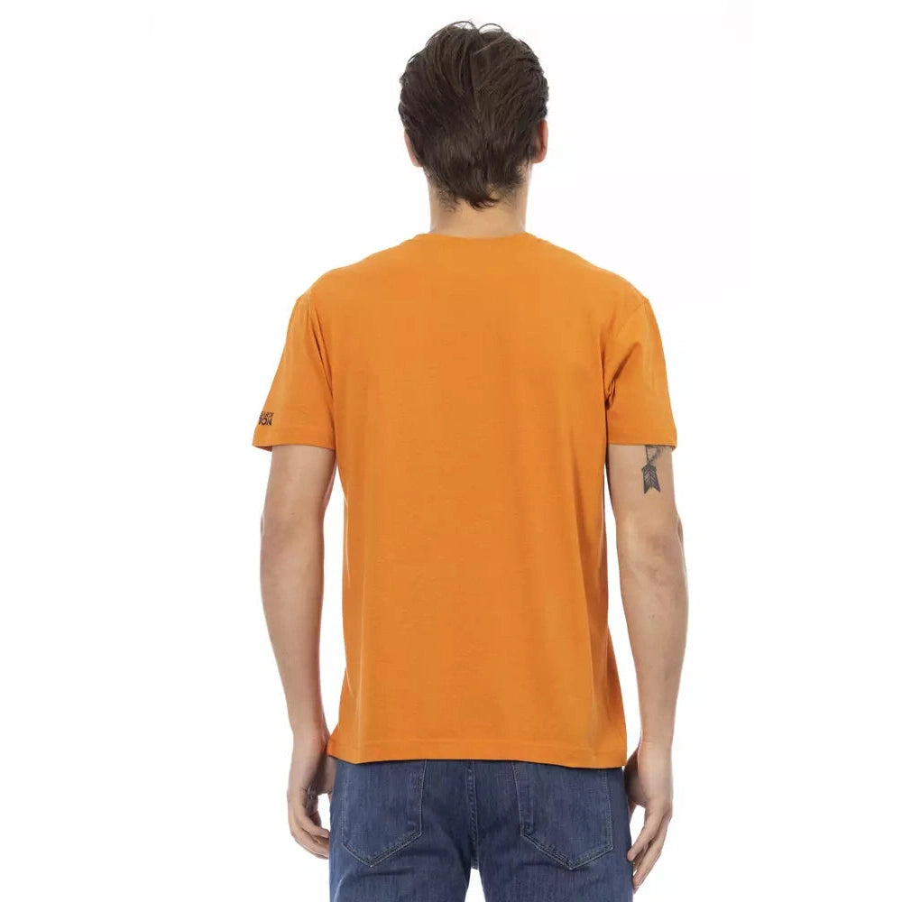 Orange Cotton Men T-Shirt