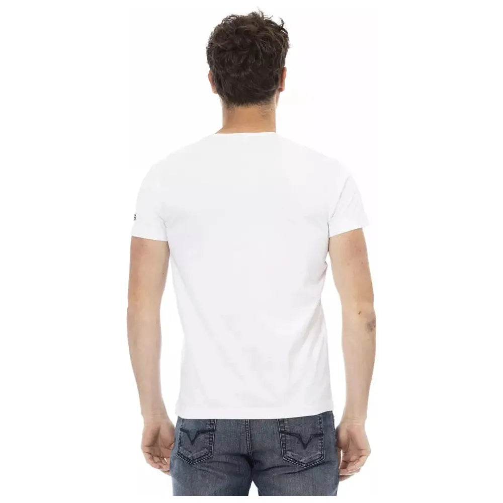 White Cotton Men T-Shirt