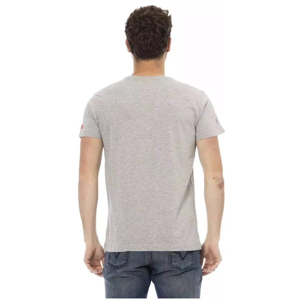 Gray Cotton Men T-Shirt