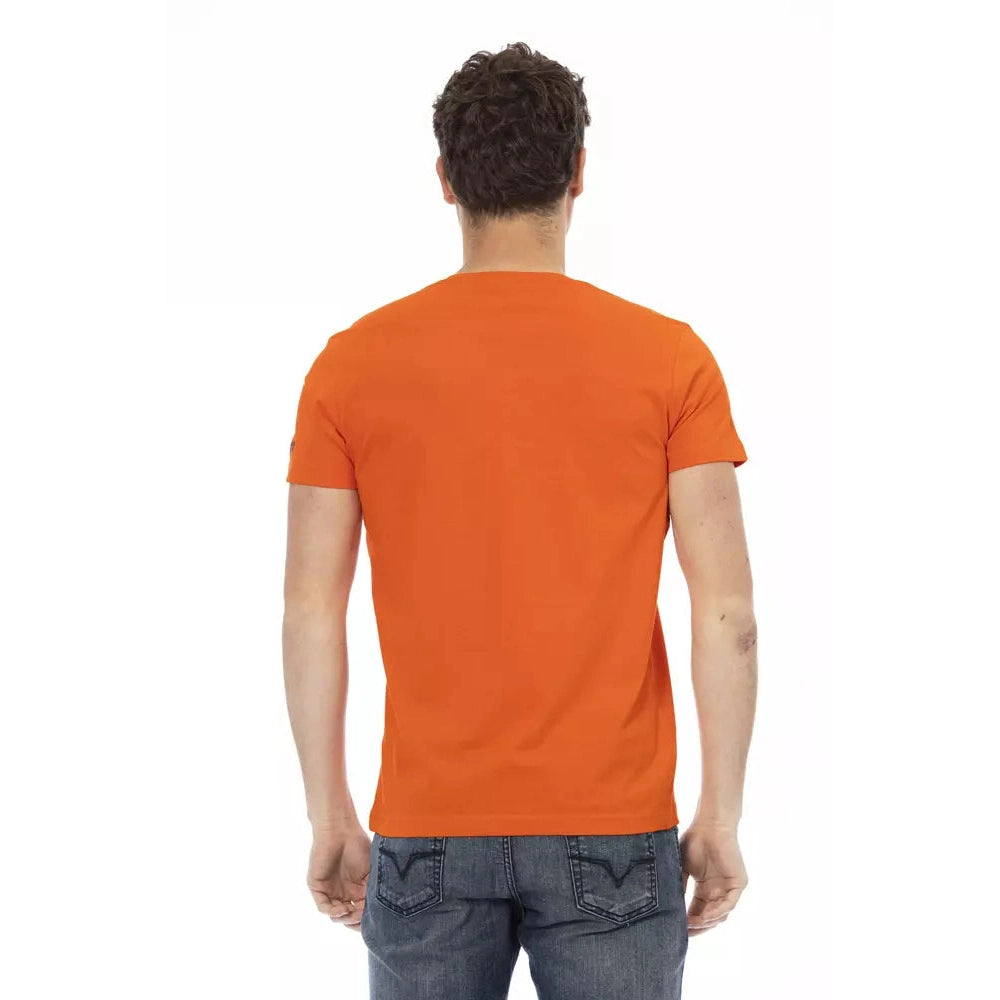 Orange Cotton Men T-Shirt