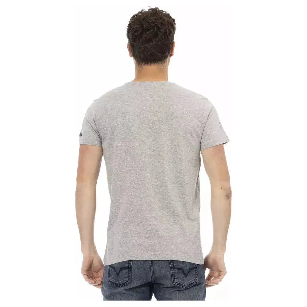 Gray Cotton Men T-Shirt