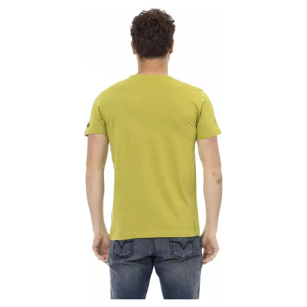 Green Cotton Men T-Shirt