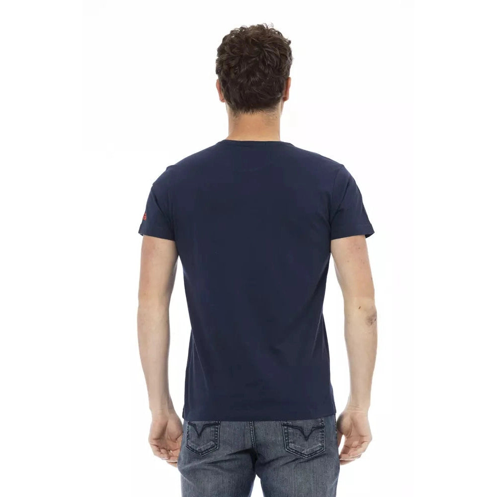 Blue Cotton Men T-Shirt