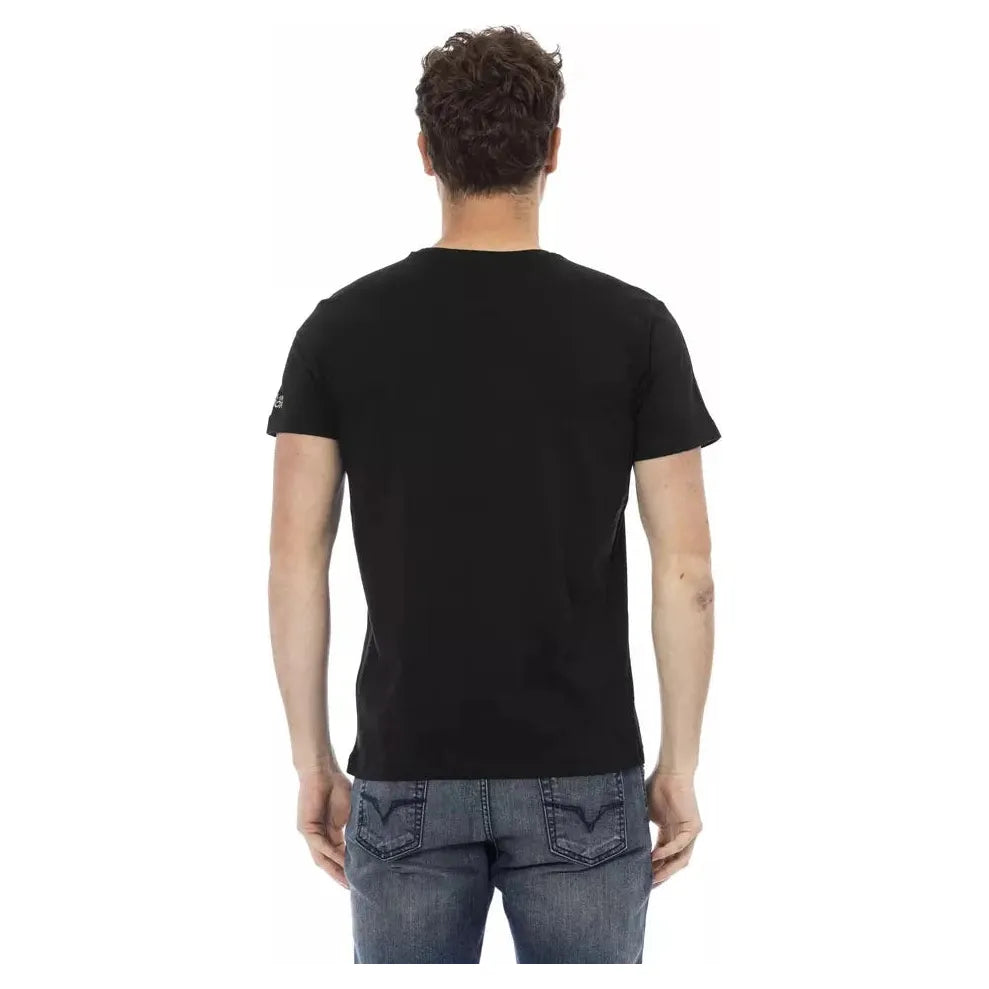 Black Cotton Men T-Shirt