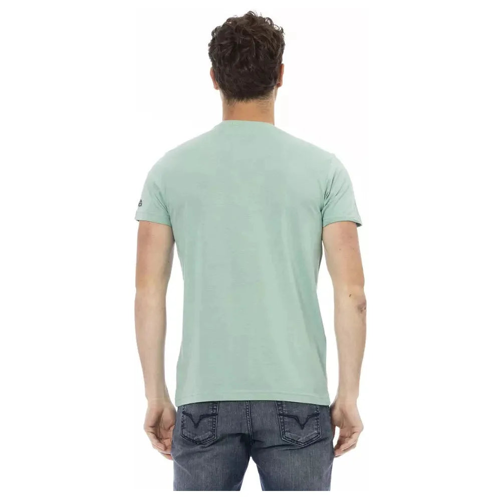 Green Cotton Men T-Shirt