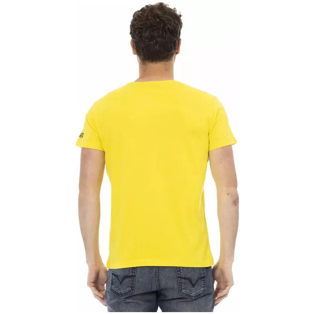 Yellow Cotton Men T-Shirt