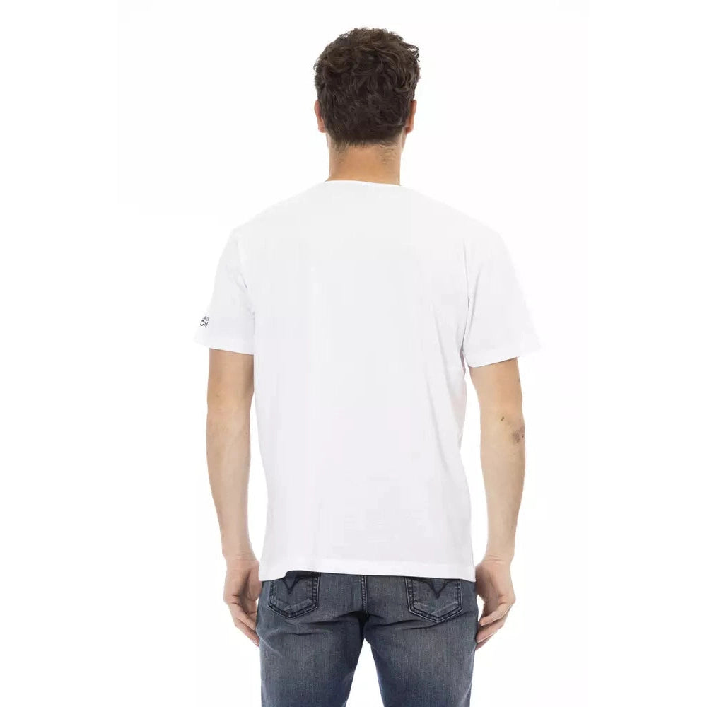 White Cotton Men T-Shirt