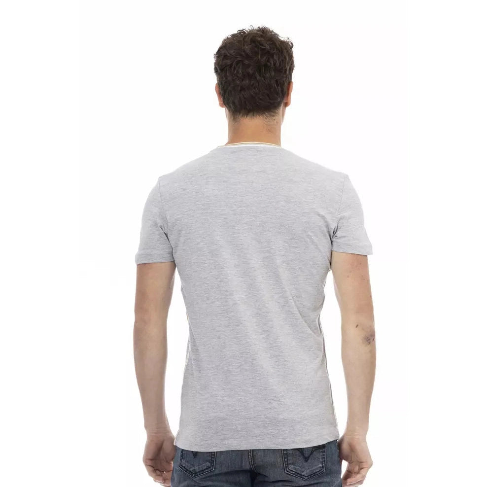 Gray Cotton Men T-Shirt