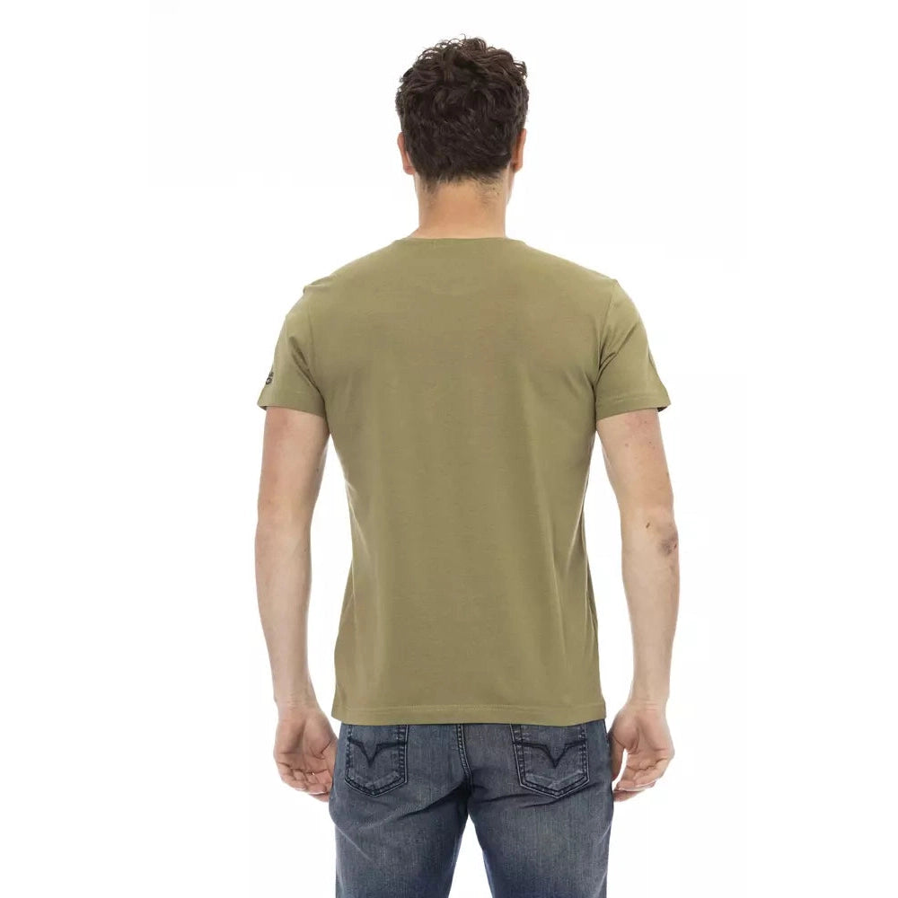 Green Cotton Men T-Shirt