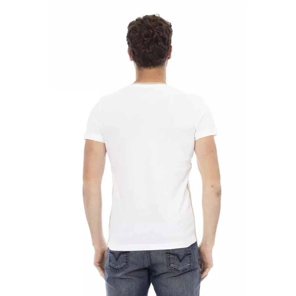 White Cotton Men T-Shirt