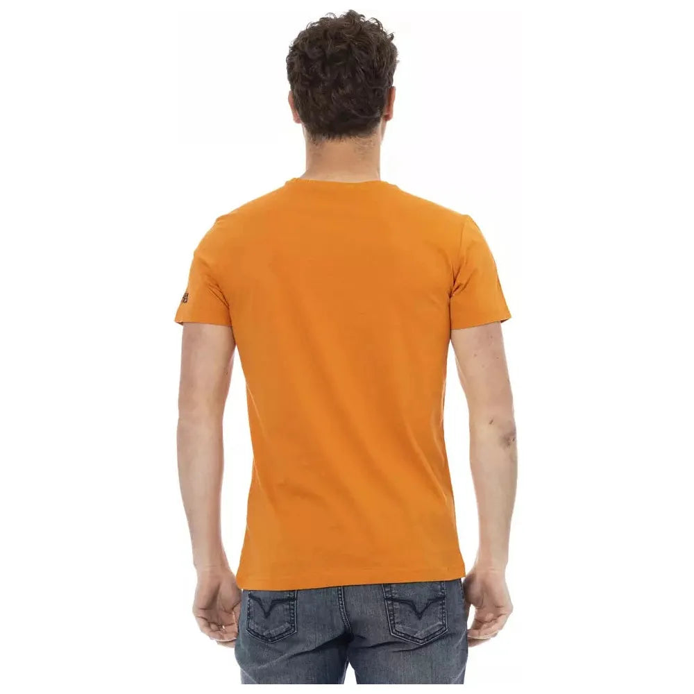 Orange Cotton Men T-Shirt