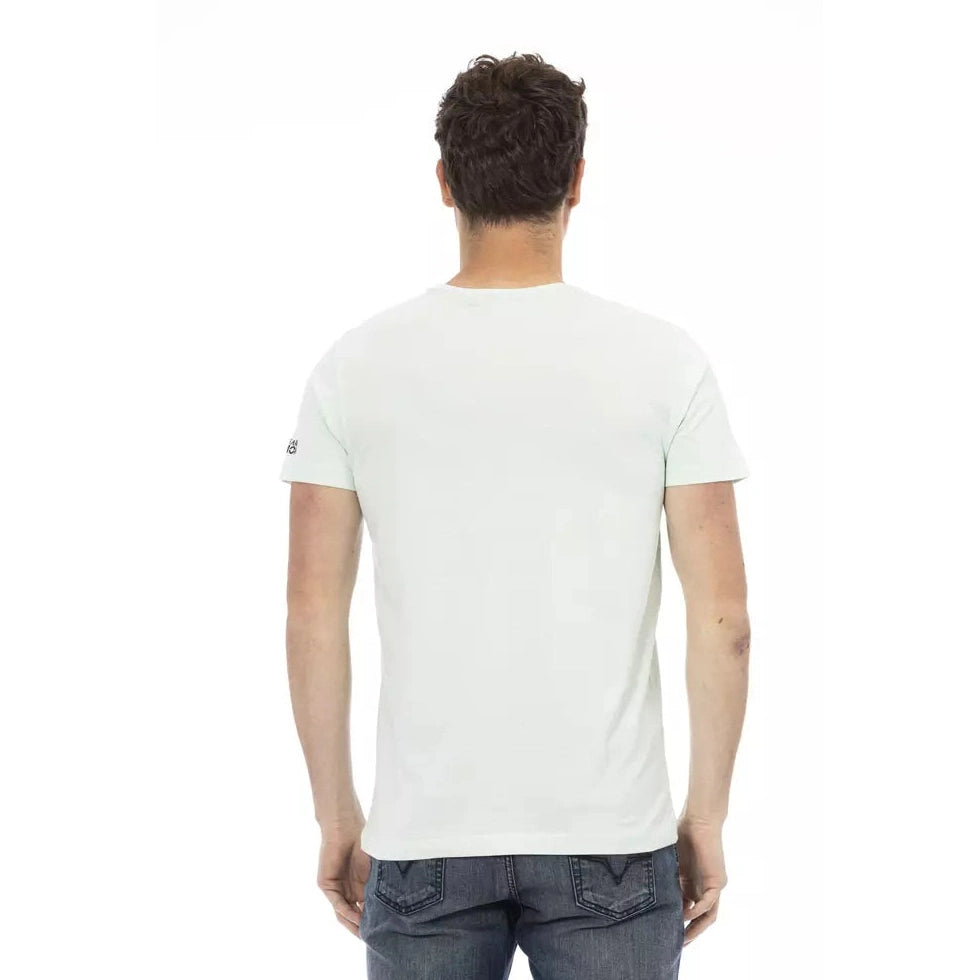 Light Blue Cotton Men T-Shirt