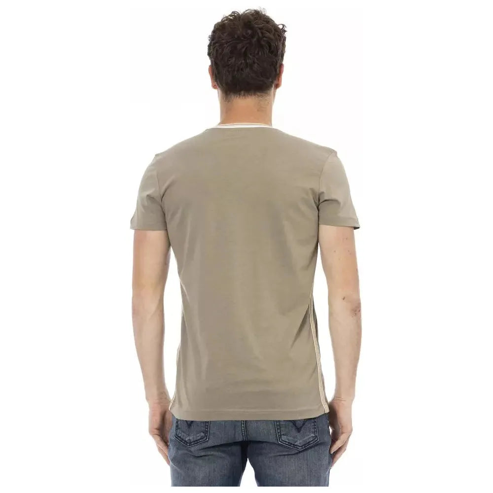 Green Cotton Men T-Shirt