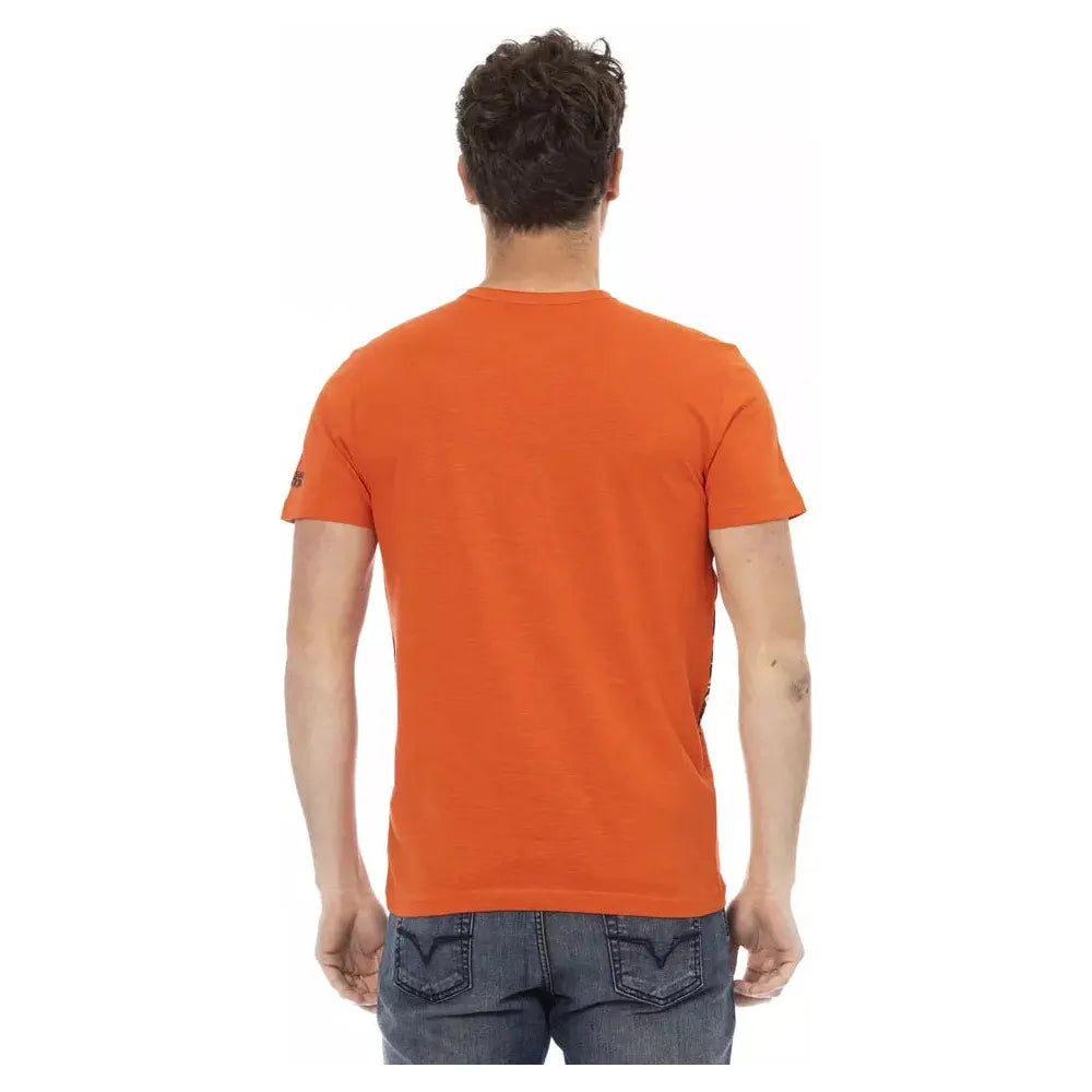 Orange Cotton Men T-Shirt