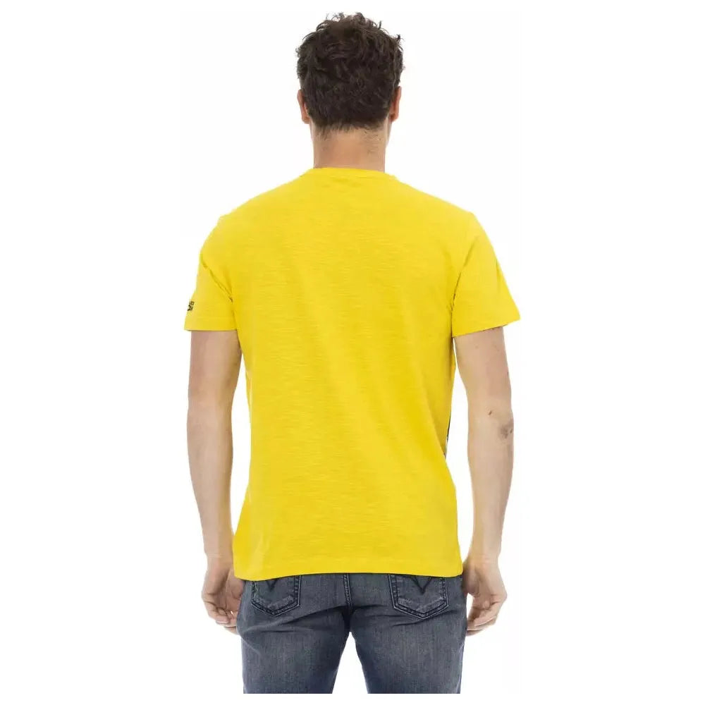 Yellow Cotton Men T-Shirt