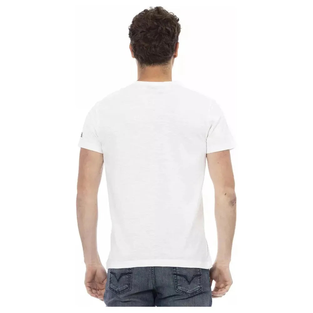 White Cotton Men T-Shirt