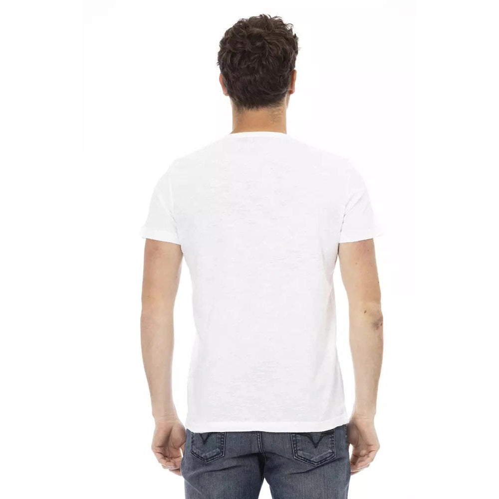 White Cotton Men T-Shirt