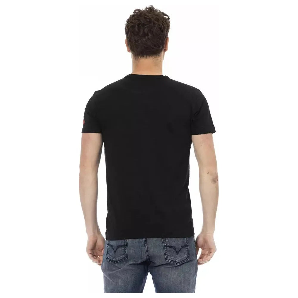 Black Cotton Men T-Shirt