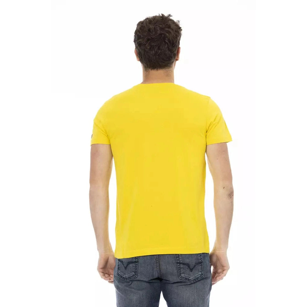 Yellow Cotton Men T-Shirt