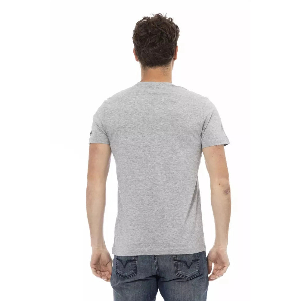 Gray Cotton Men T-Shirt