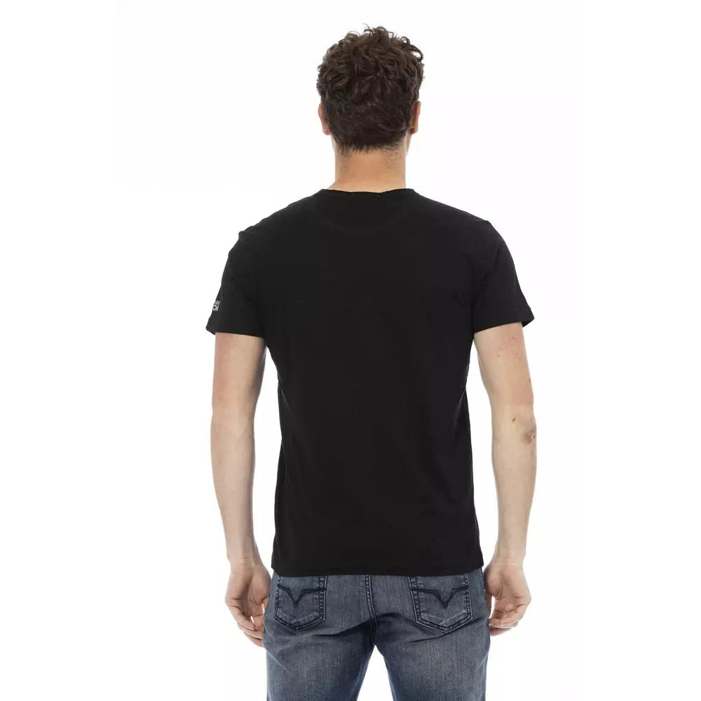 Black Cotton Men T-Shirt