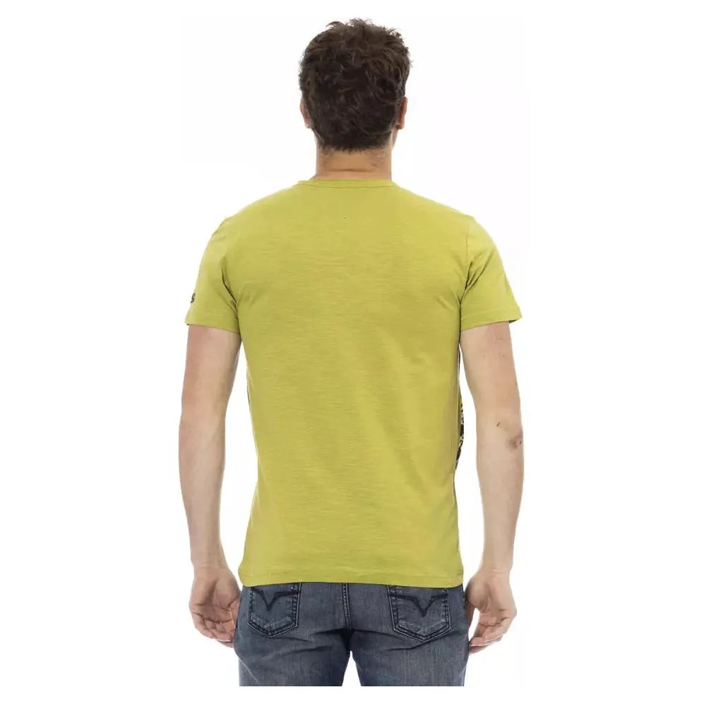 Green Cotton Men T-Shirt