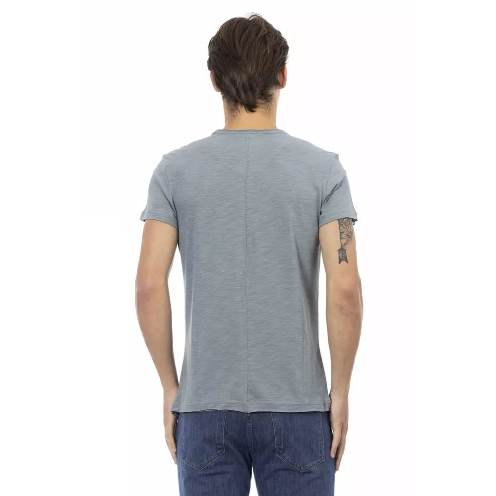 Gray Cotton Men T-Shirt