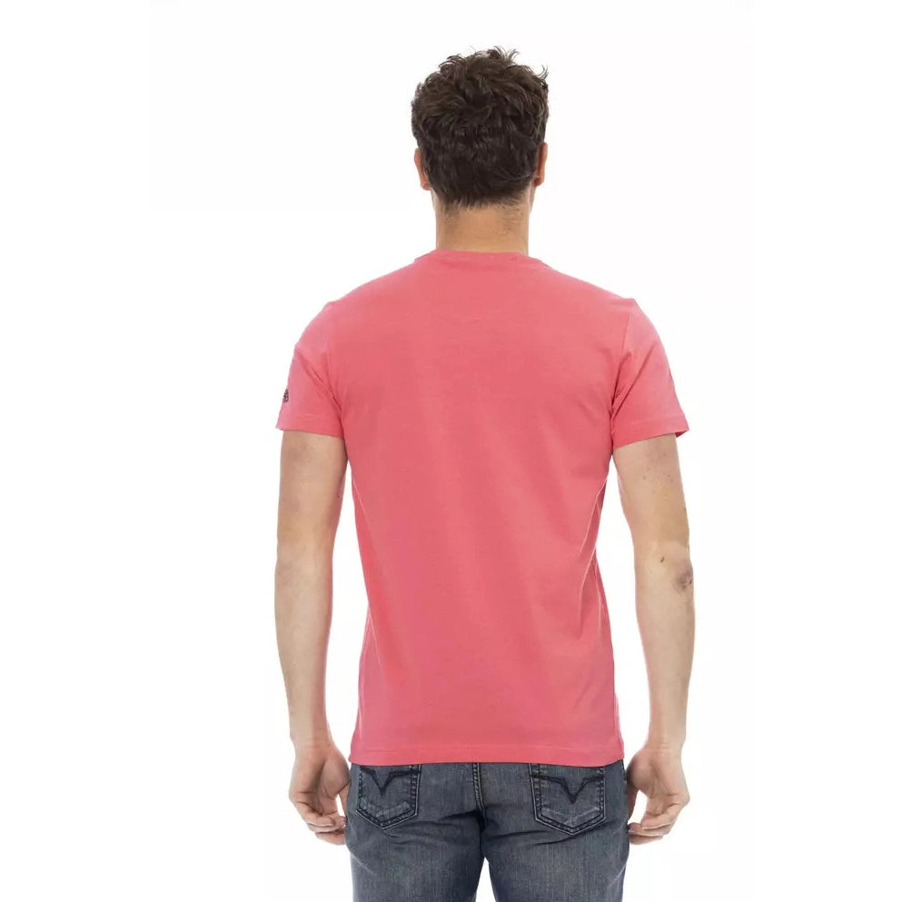 Pink Cotton Men T-Shirt