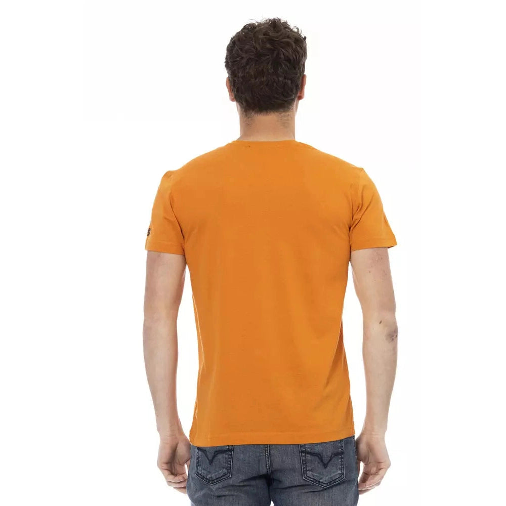 Orange Cotton Men T-Shirt