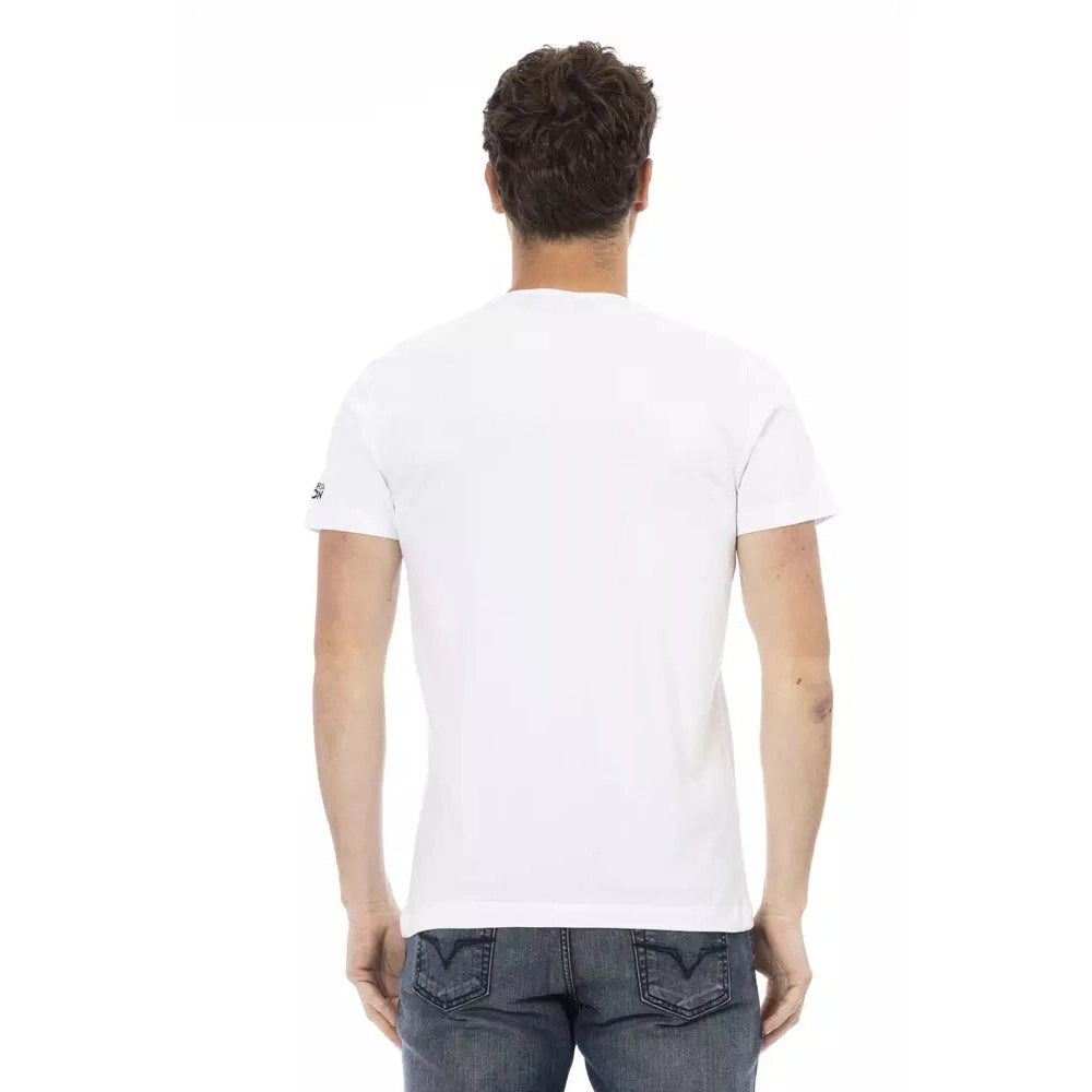 White Cotton Men T-Shirt