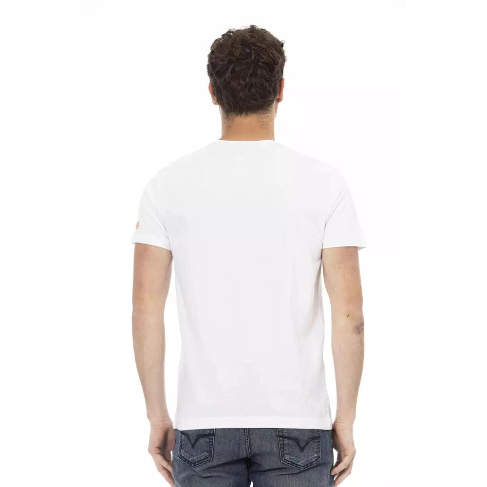 White Cotton Men T-Shirt