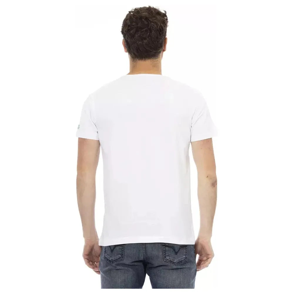 White Cotton Men T-Shirt