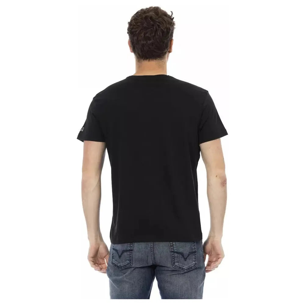 Black Cotton Men T-Shirt