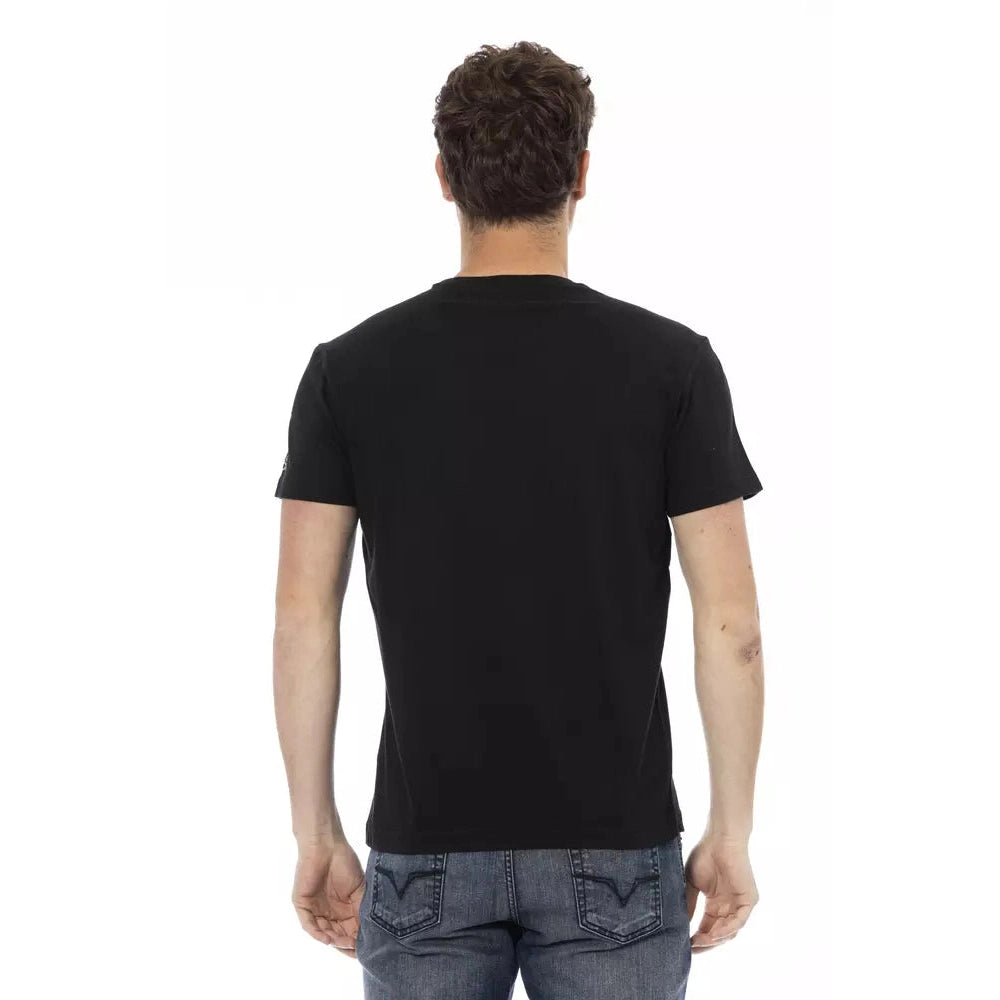 Black Cotton Men T-Shirt