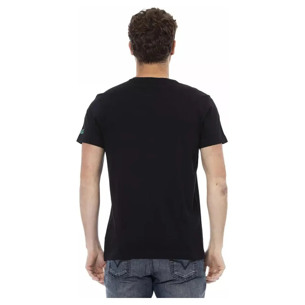 Black Cotton Men T-Shirt