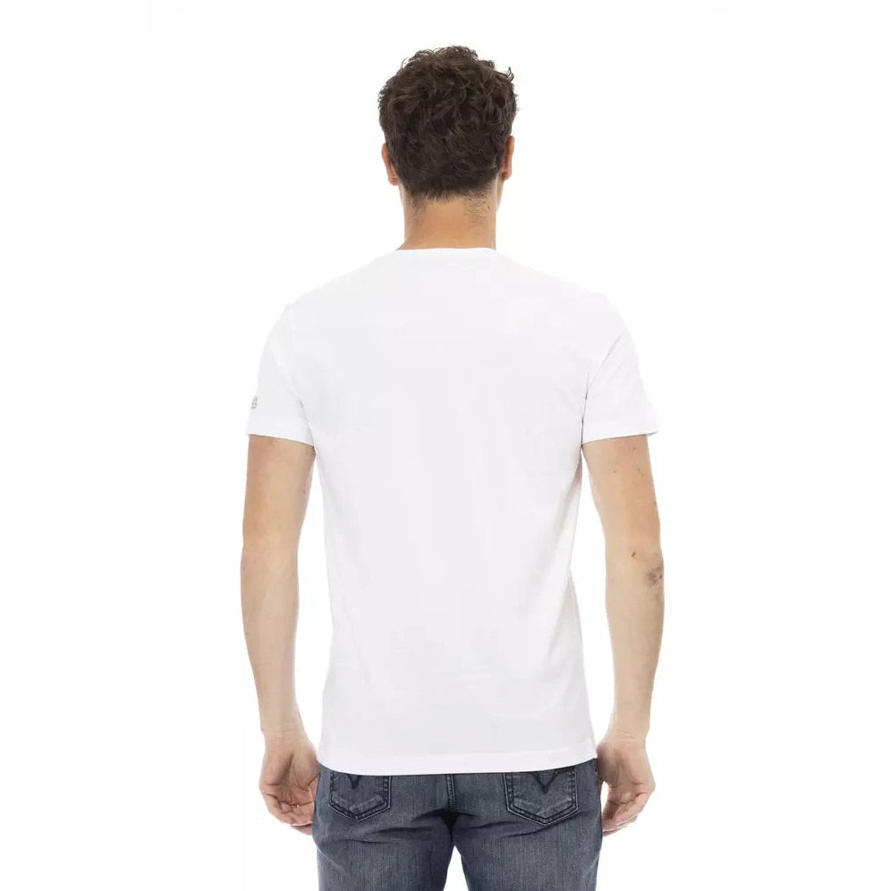 White Cotton Men T-Shirt