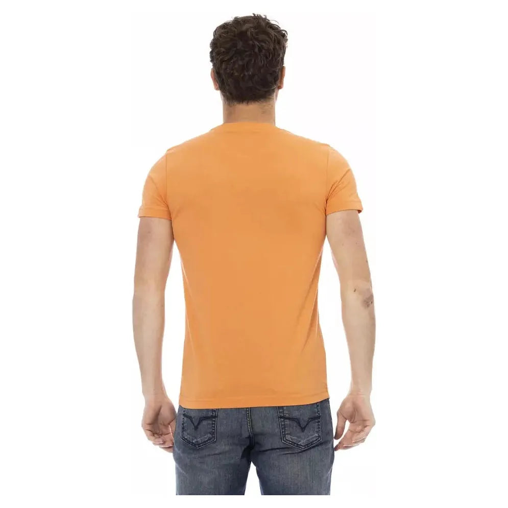 Orange Cotton Men T-Shirt