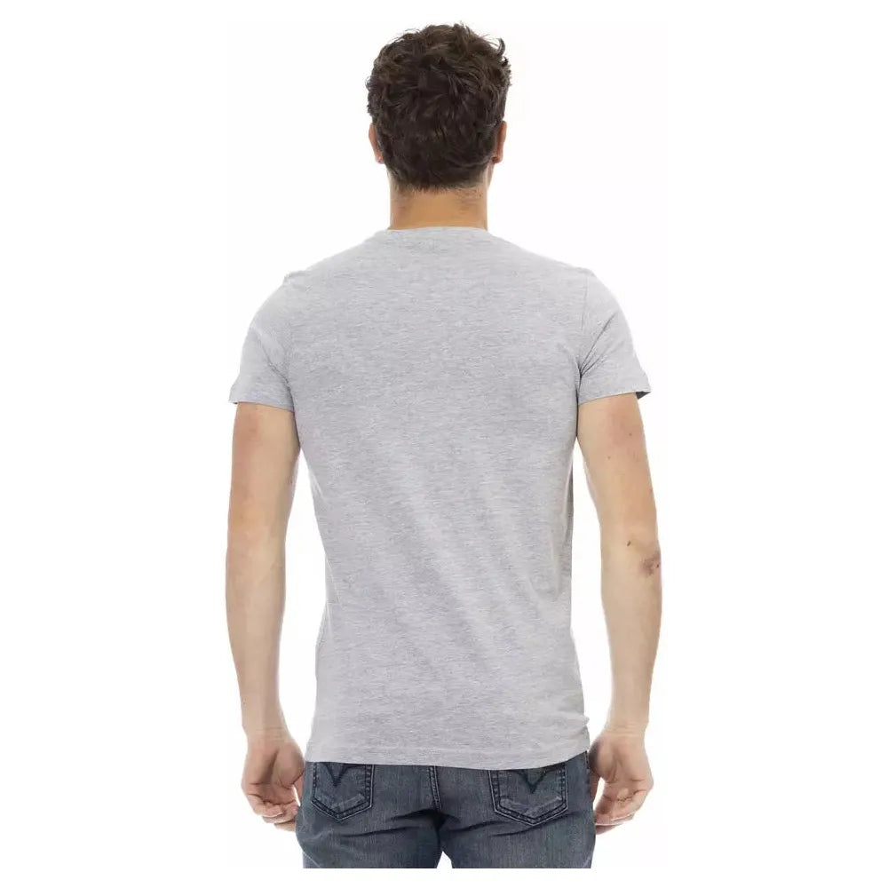 Gray Cotton Men T-Shirt