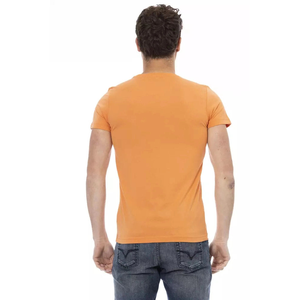 Orange Cotton Men T-Shirt