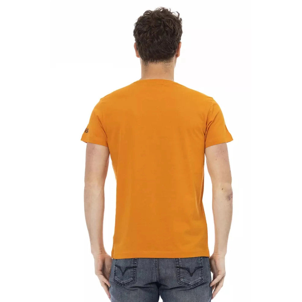 Orange Cotton Men T-Shirt