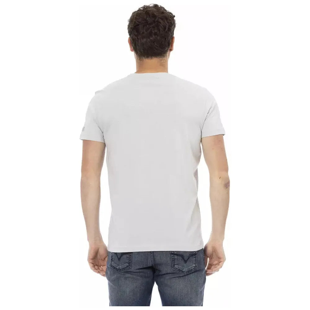 Gray Cotton Men T-Shirt