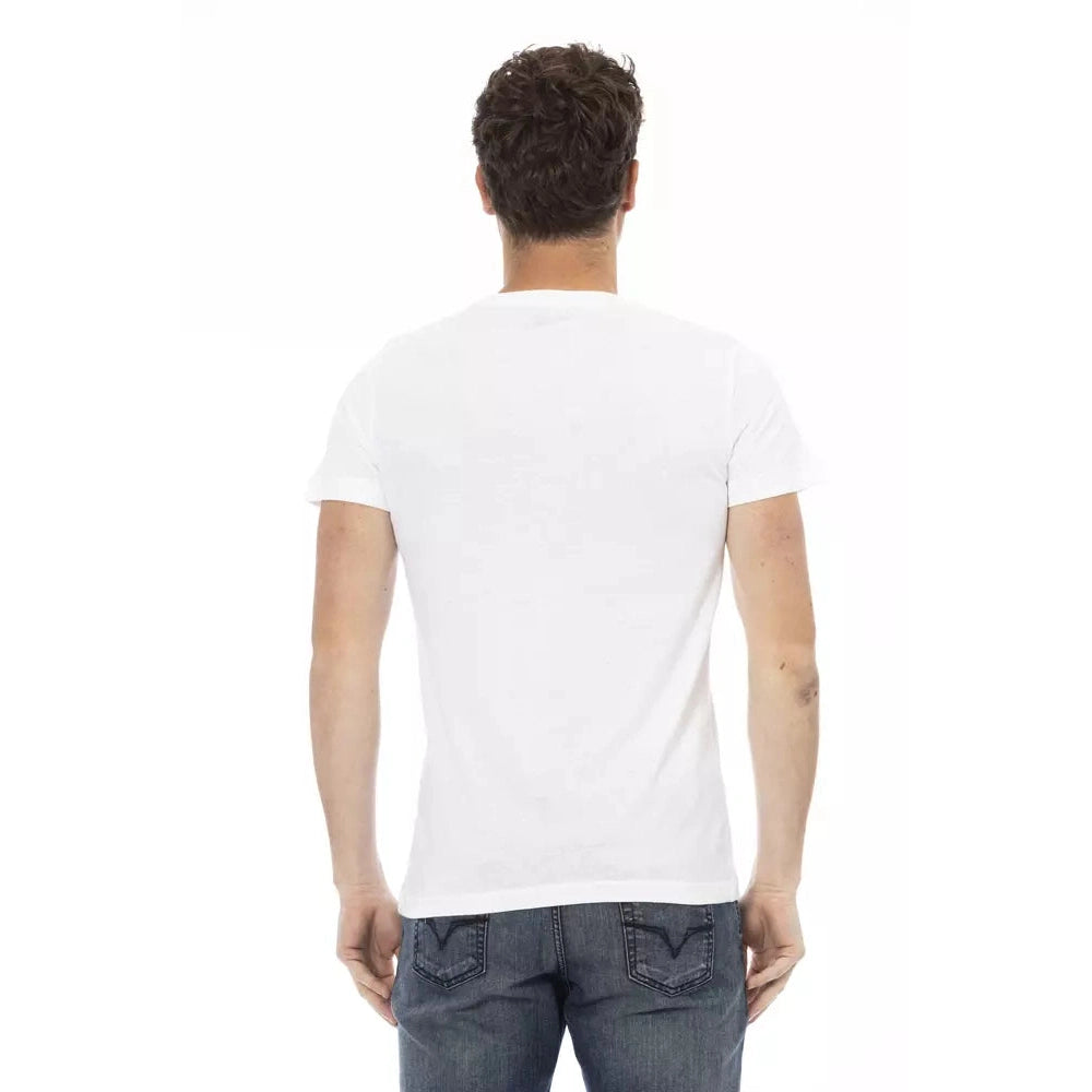 White Cotton Men T-Shirt