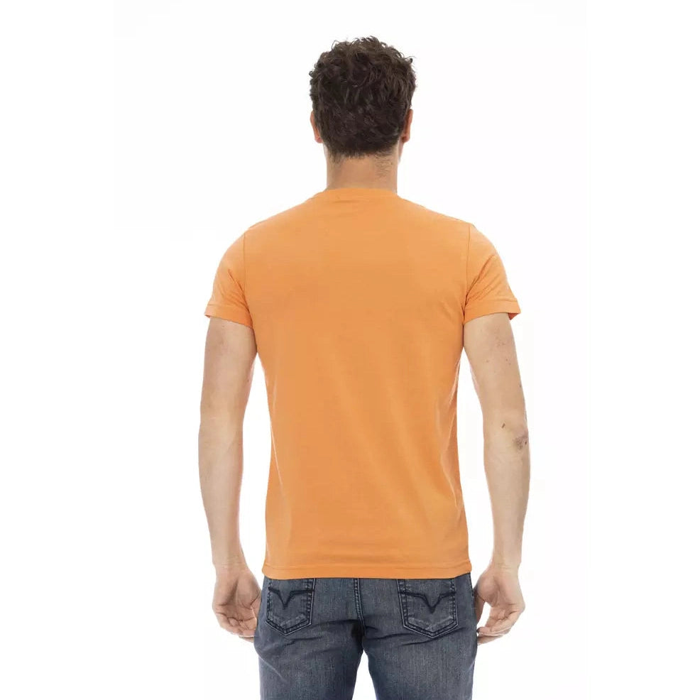 Orange Cotton Men T-Shirt