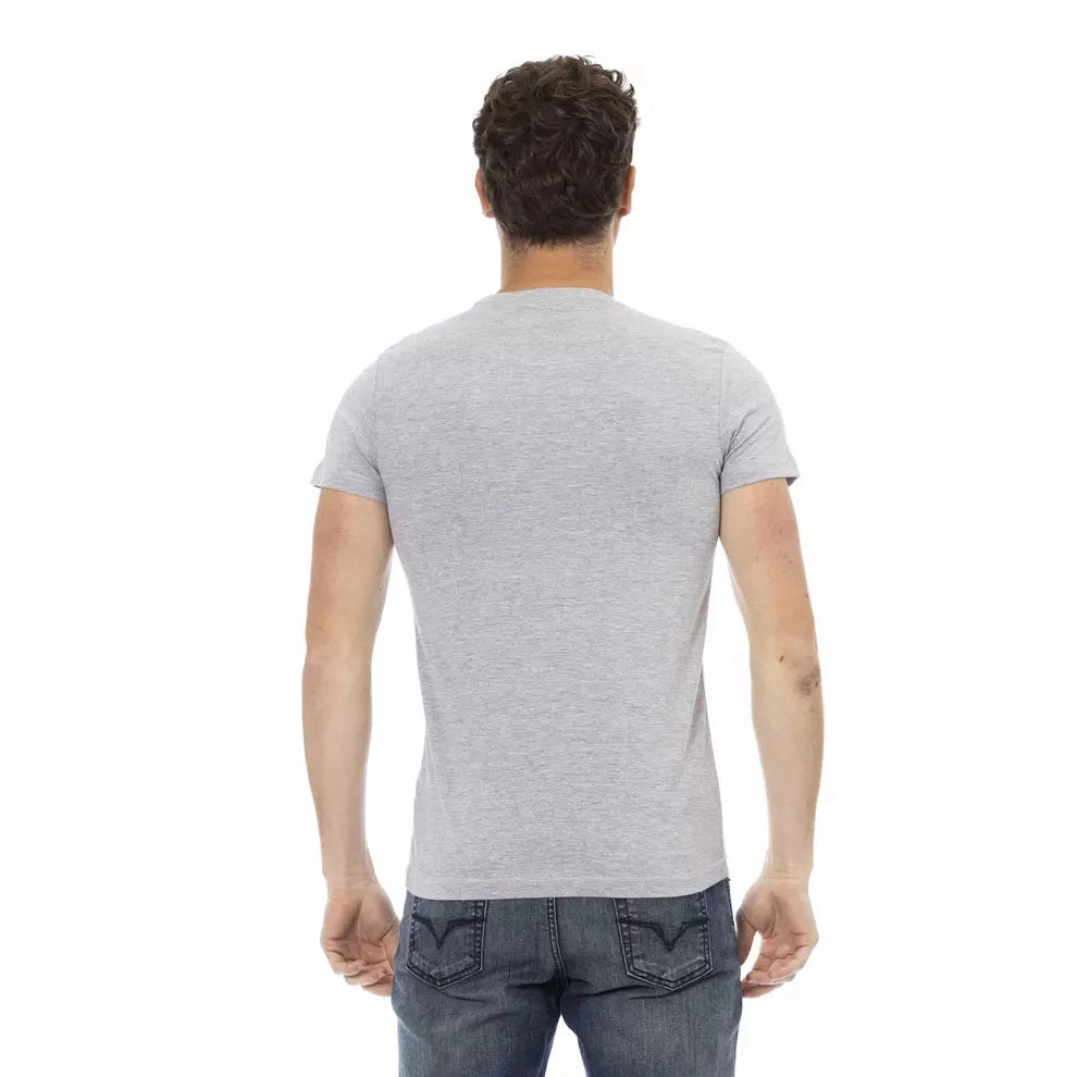 Gray Cotton Men T-Shirt