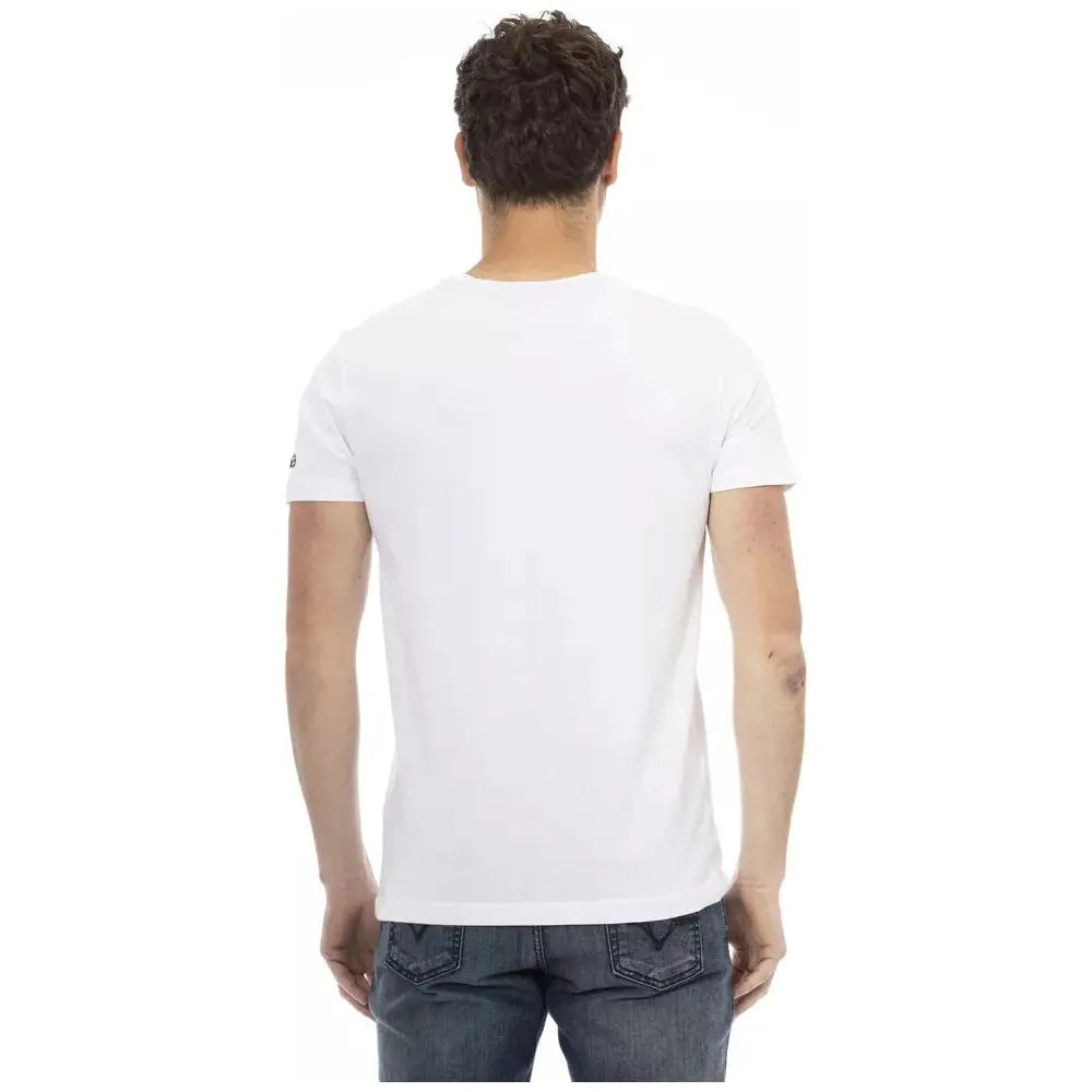 White Cotton Men T-Shirt