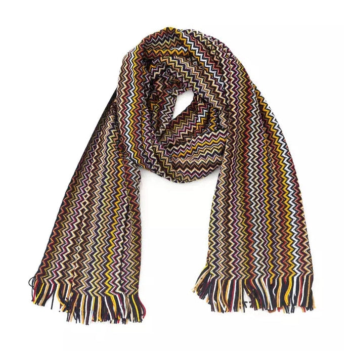 Multicolor Wool Men Scarf