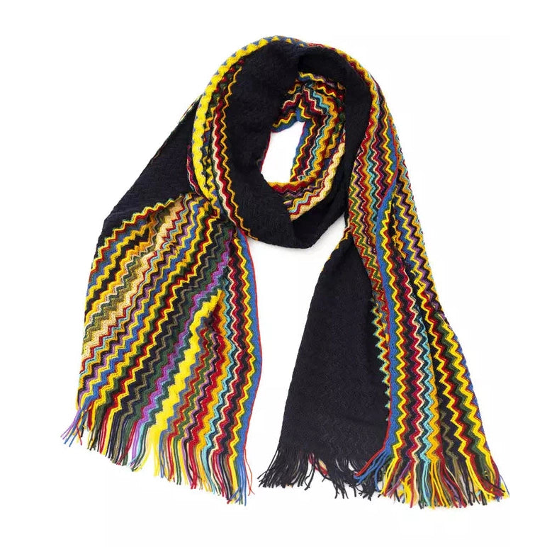 Multicolor Wool Men Scarf