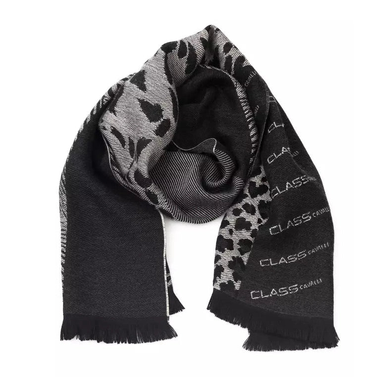 Black Wool Men Scarf