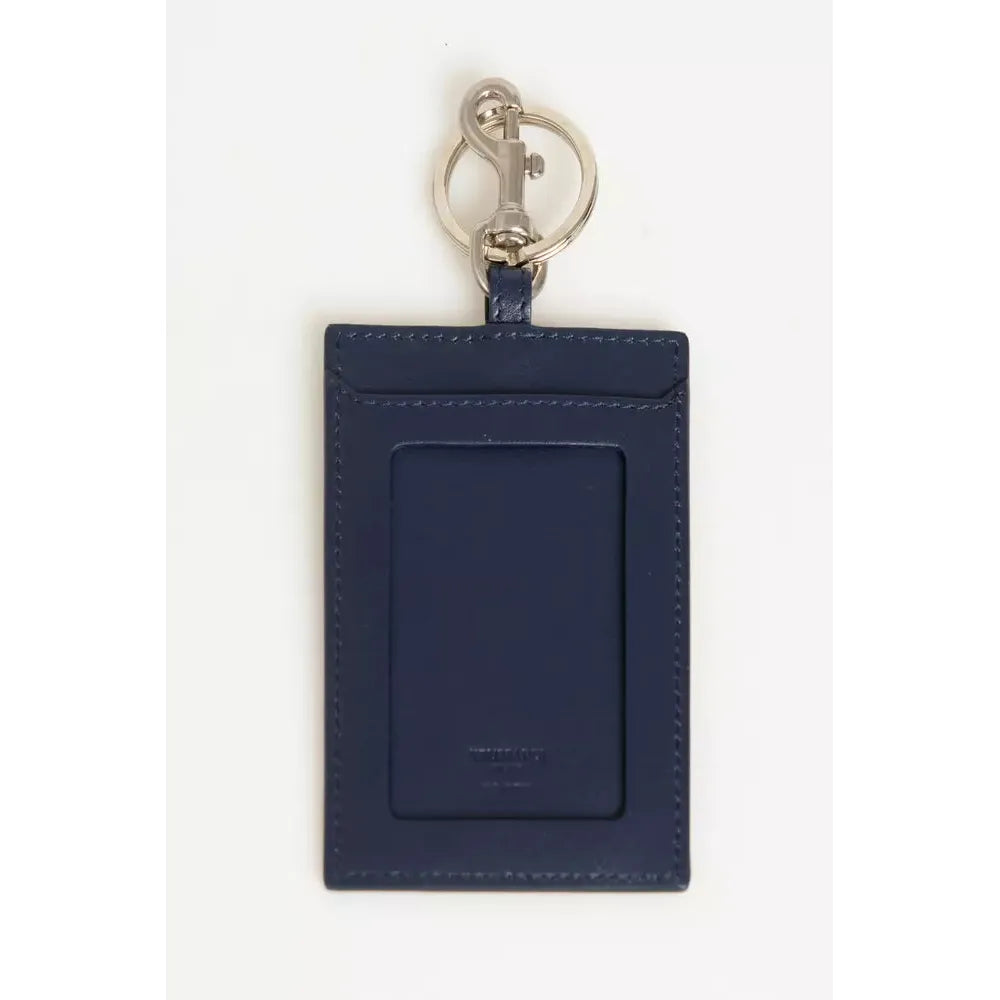 Blue Leather Men Keychain