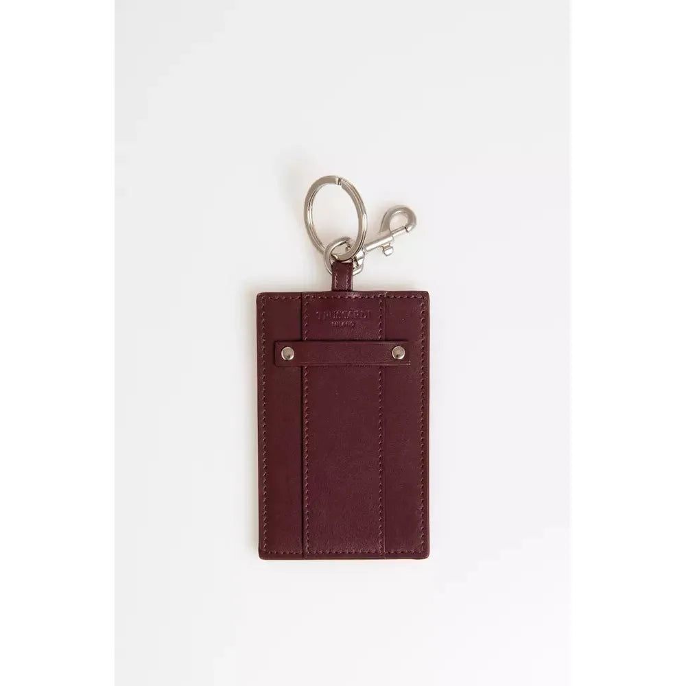 Brown Leather Men Keychain